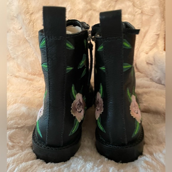 Rebecca Minkoff Gerry Embroidered Floral Leather Combat Boots - Picture 9 of 9